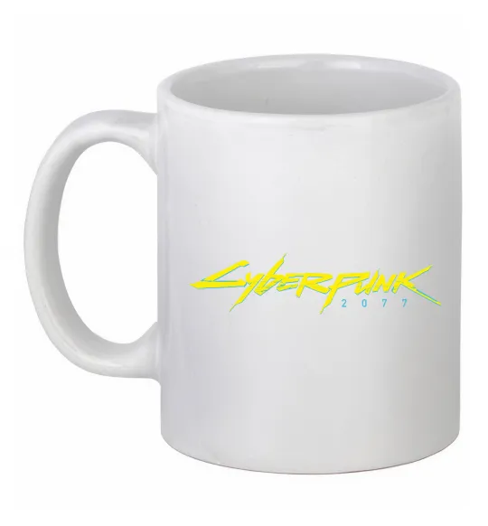 Чашка керамическая Cyberpunk2077 logo Белый фото