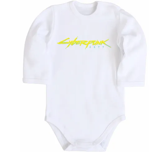Дитячий бодік Cyberpunk2077 logo Білий фото