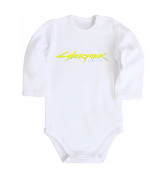 Дитячий бодік Cyberpunk2077 logo Білий фото