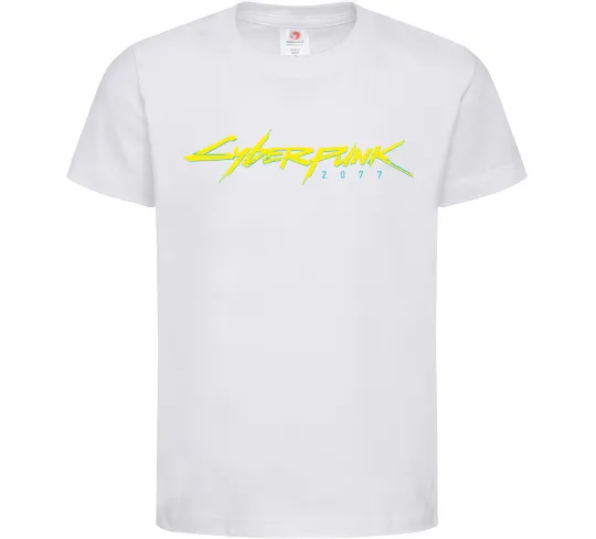 Дитяча футболка Cyberpunk2077 logo Білий фото