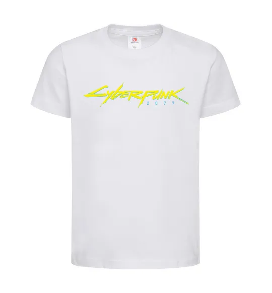 Детская футболка Cyberpunk2077 logo Белый фото