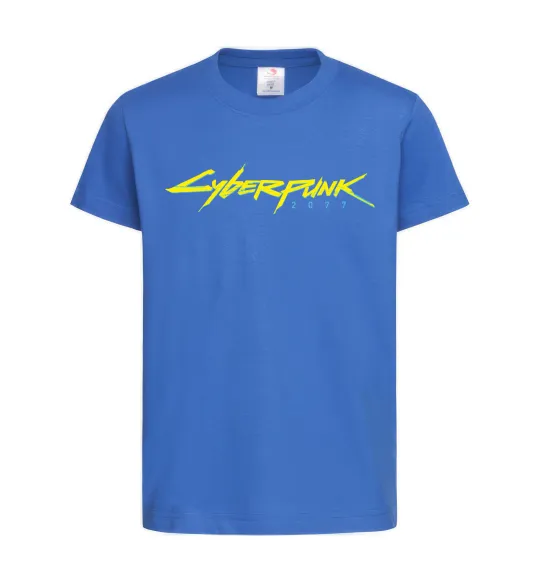 Детская футболка Cyberpunk2077 logo Ярко-синий фото