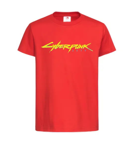 Детская футболка Cyberpunk2077 logo Красный фото