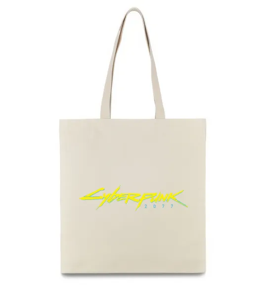 Эко-сумка Cyberpunk2077 logo Бежевый фото