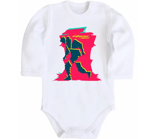 Детский боди Cyberpunk edgerunners Белый фото