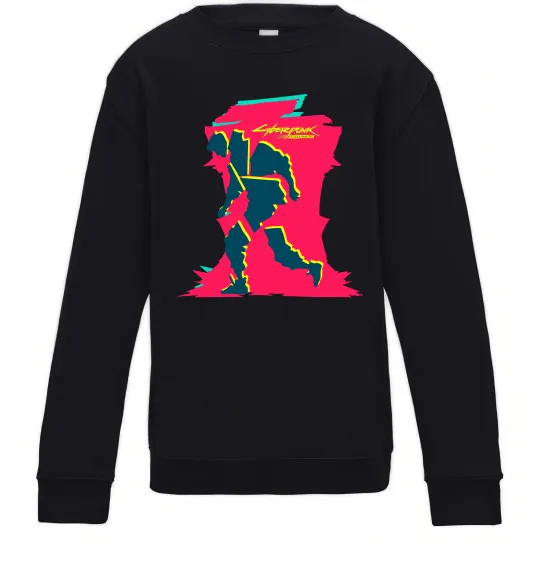 Дитячий світшот Cyberpunk edgerunners Чорний фото