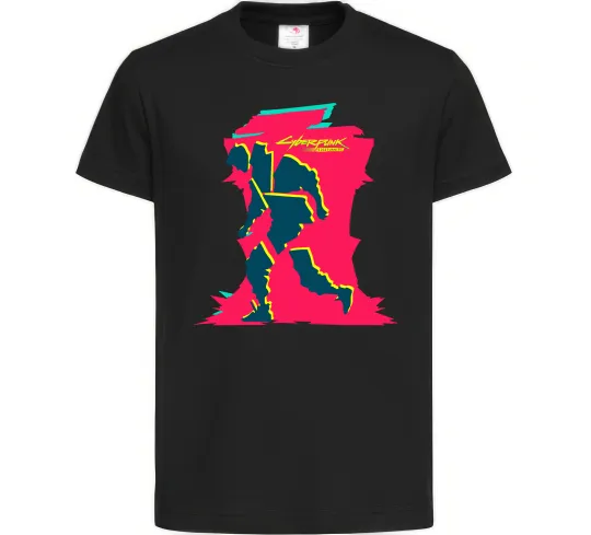 Дитяча футболка Cyberpunk edgerunners Чорний фото