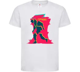 Детская футболка Cyberpunk edgerunners Белый фото