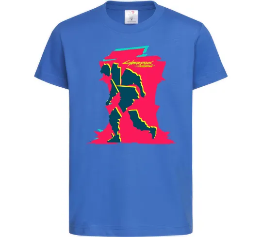Дитяча футболка Cyberpunk edgerunners Яскраво-синій фото