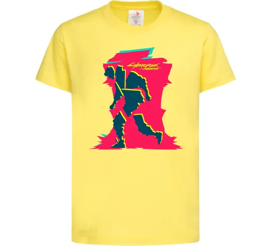 Дитяча футболка Cyberpunk edgerunners Лимонний фото