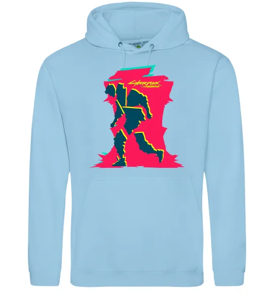 Женская толстовка (худи) Cyberpunk edgerunners Голубой фото