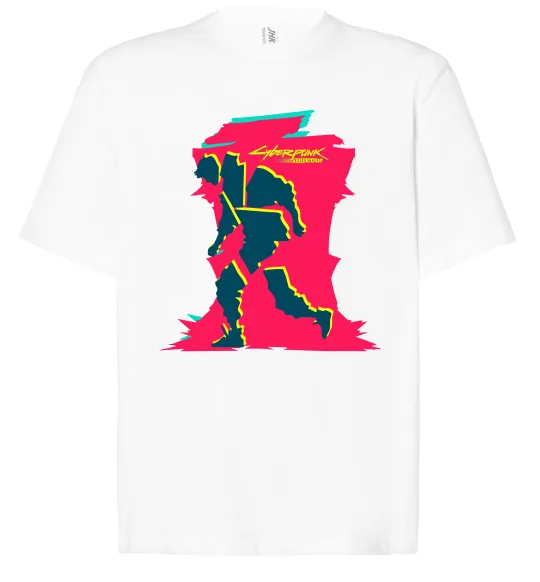 Футболка Оверсайз Cyberpunk edgerunners Белый фото