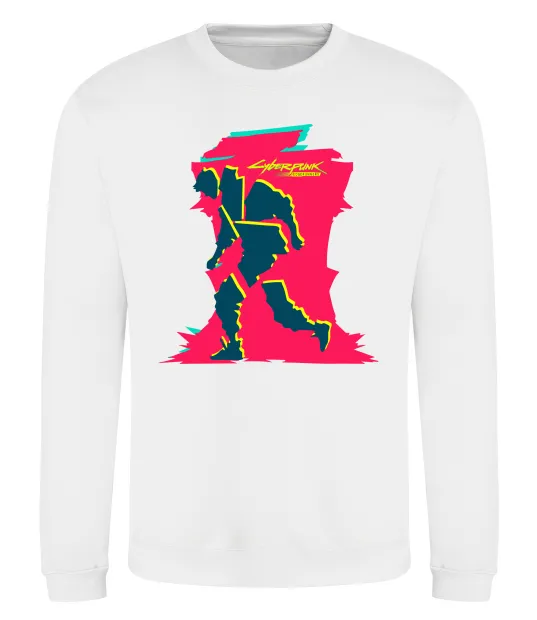 Свитшот Cyberpunk edgerunners Белый фото