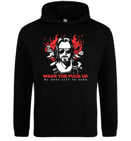 Мужская толстовка (худи) Cyberpunk Johnny Silver Черный фото