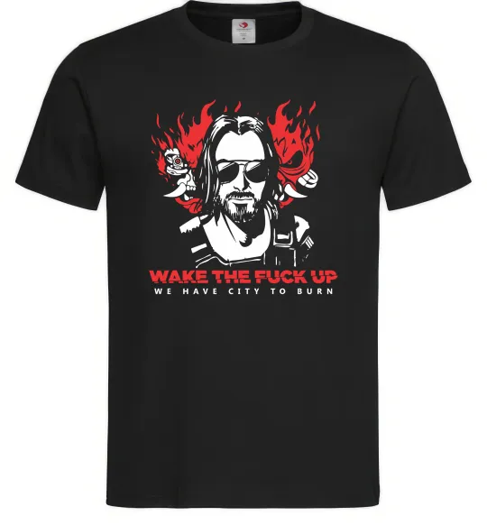 Мужская футболка Cyberpunk Johnny Silver Черный фото