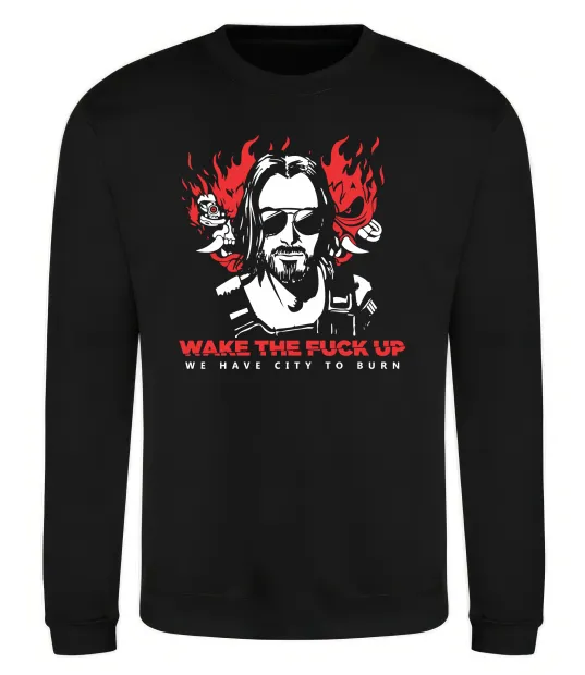 Свитшот Cyberpunk Johnny Silver Черный фото