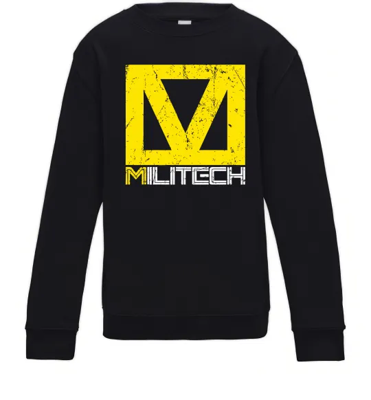 Дитячий світшот Cyberpunk Militech Чорний фото