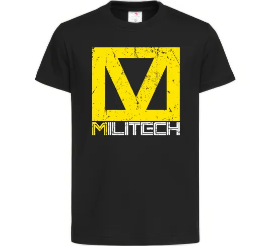 Детская футболка Cyberpunk Militech Черный фото
