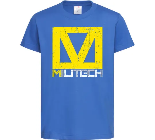 Детская футболка Cyberpunk Militech Ярко-синий фото