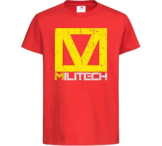 Детская футболка Cyberpunk Militech Красный фото