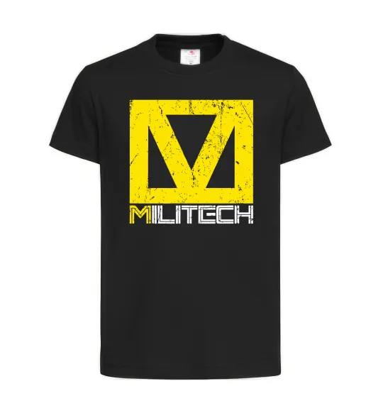 Детская футболка Cyberpunk Militech Черный фото