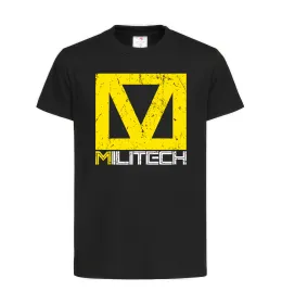 Дитяча футболка Cyberpunk Militech Чорний фото
