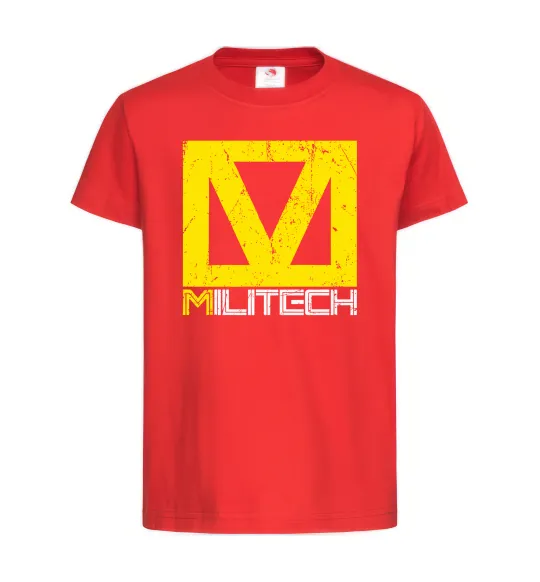Детская футболка Cyberpunk Militech Красный фото