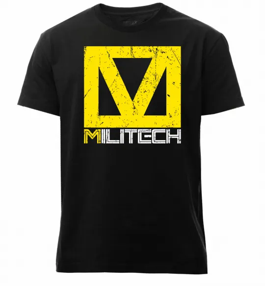 Мужская премиум футболка Cyberpunk Militech Черный фото