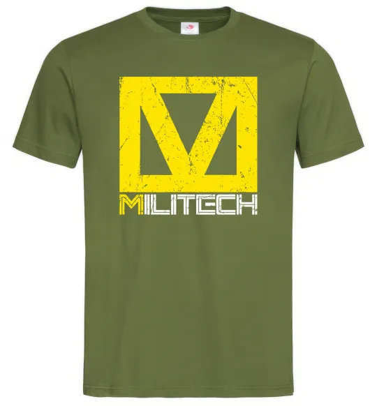 Мужская футболка Cyberpunk Militech Оливковый фото