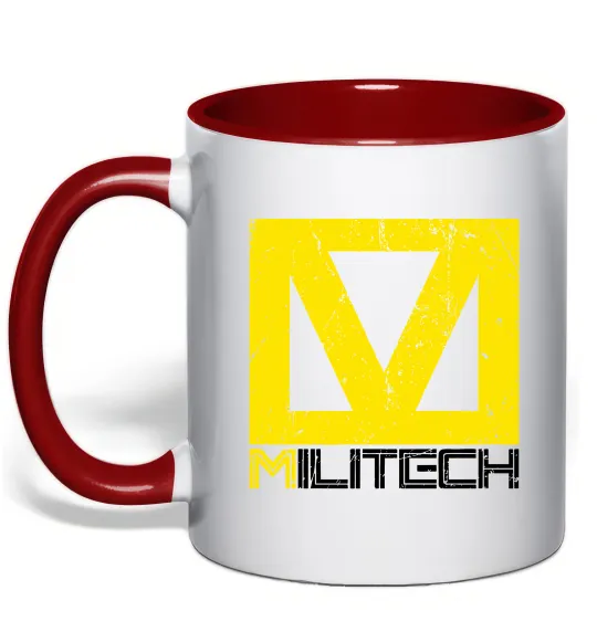 Чашка с цветной ручкой Cyberpunk Militech Красный фото