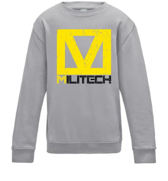 Дитячий світшот Cyberpunk Militech Сірий меланж фото