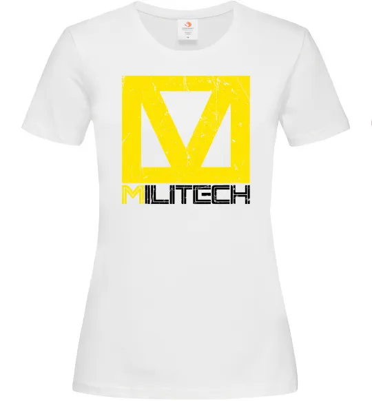 Жіноча футболка Cyberpunk Militech Білий фото