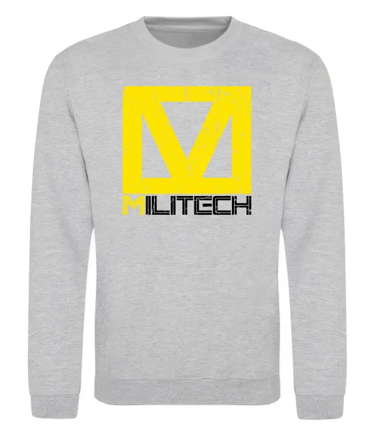 Свитшот Cyberpunk Militech Серый меланж фото