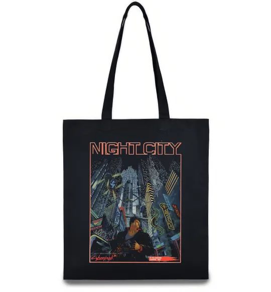 Эко-сумка Night City Retro Черный фото