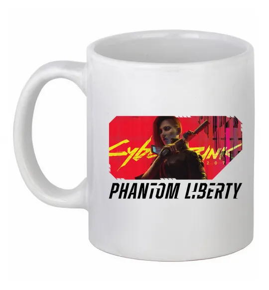 Чашка керамическая Cyberpunk Phantom Liberty Белый фото