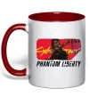 Чашка с цветной ручкой Cyberpunk Phantom Liberty Красный фото