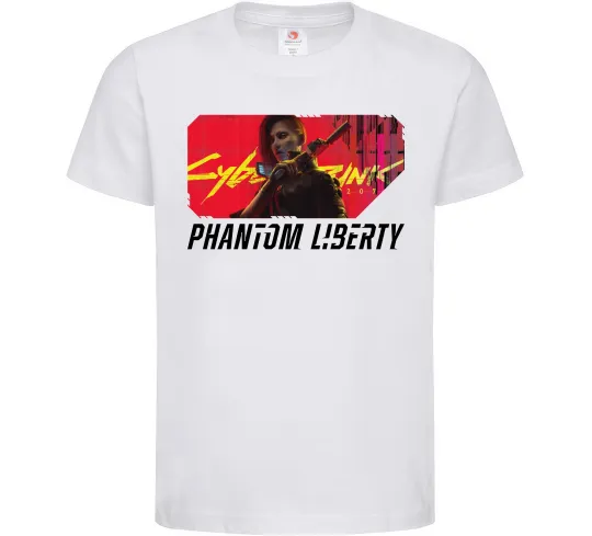 Дитяча футболка Cyberpunk Phantom Liberty Білий фото