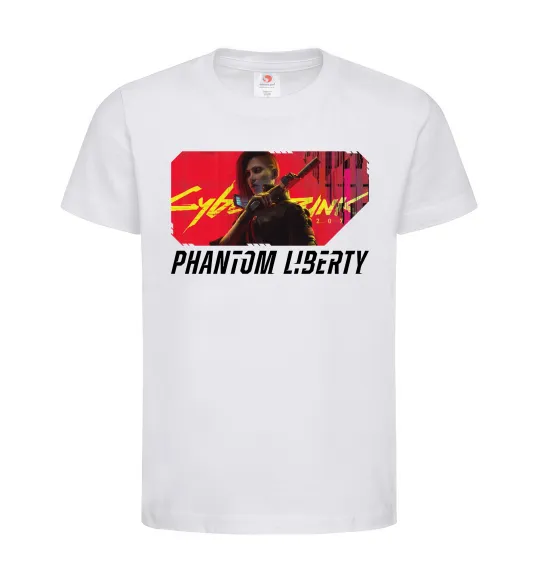 Детская футболка Cyberpunk Phantom Liberty Белый фото