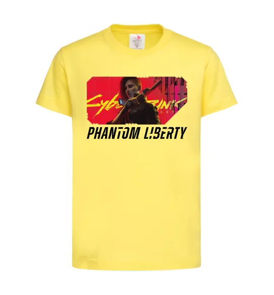 Детская футболка Cyberpunk Phantom Liberty Лимонный фото
