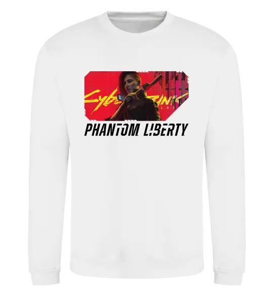 Свитшот Cyberpunk Phantom Liberty Белый фото