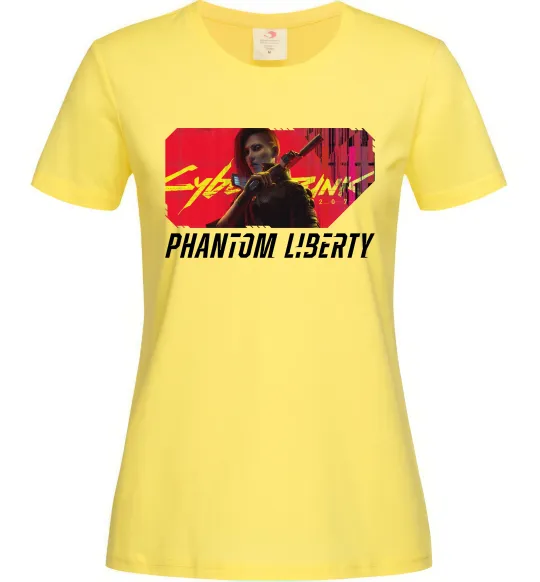 Жіноча футболка Cyberpunk Phantom Liberty Лимонний фото