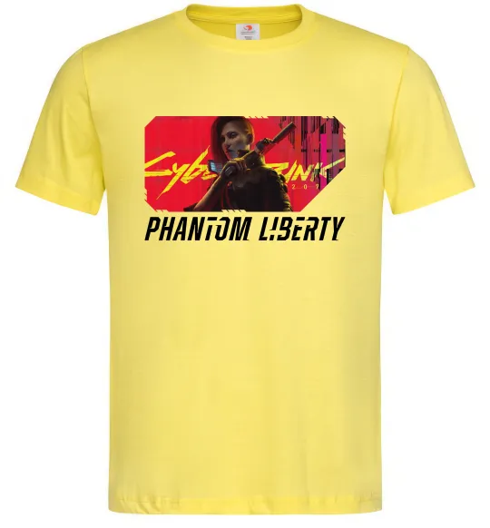 Мужская футболка Cyberpunk Phantom Liberty Лимонный фото