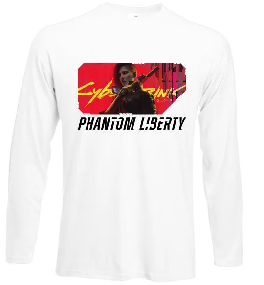 Лонгслив Cyberpunk Phantom Liberty Белый фото
