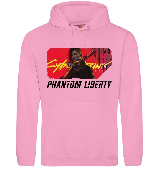 Женская толстовка (худи) Cyberpunk Phantom Liberty Розовый фото