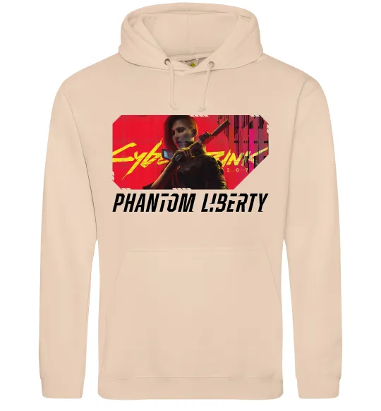 Женская толстовка (худи) Cyberpunk Phantom Liberty Песочный фото