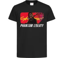 Детская футболка Cyberpunk Phantom Liberty Черный фото