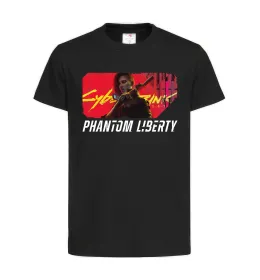 Дитяча футболка Cyberpunk Phantom Liberty Чорний фото