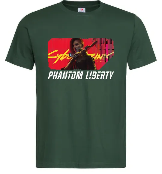 Мужская футболка Cyberpunk Phantom Liberty Темно-зеленый фото