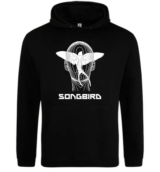 Женская толстовка (худи) Cyberpunk songbird Черный фото