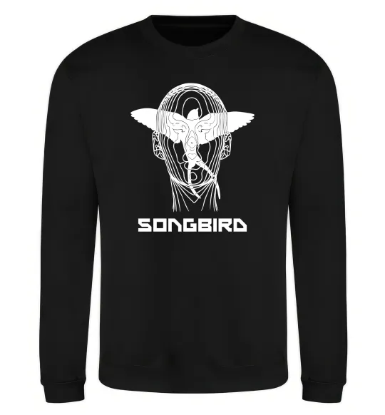 Світшот Cyberpunk songbird Чорний фото